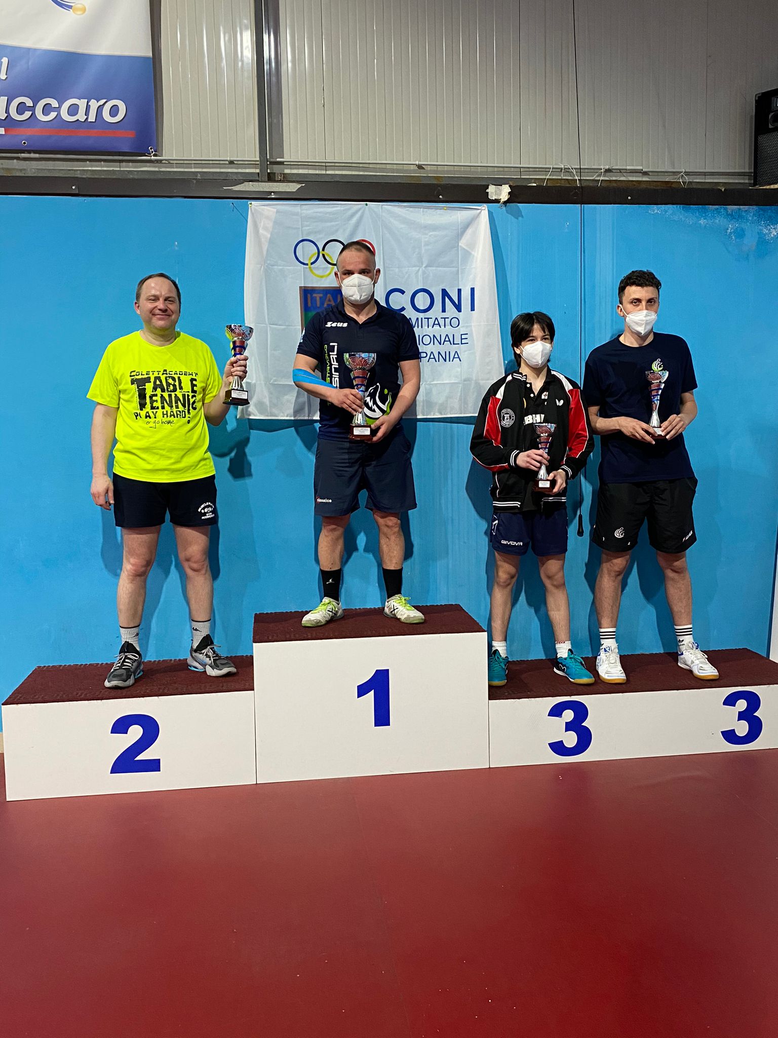 Podio secondo torneo di qualificazione ai campionati italiani di quinta categoria maschile