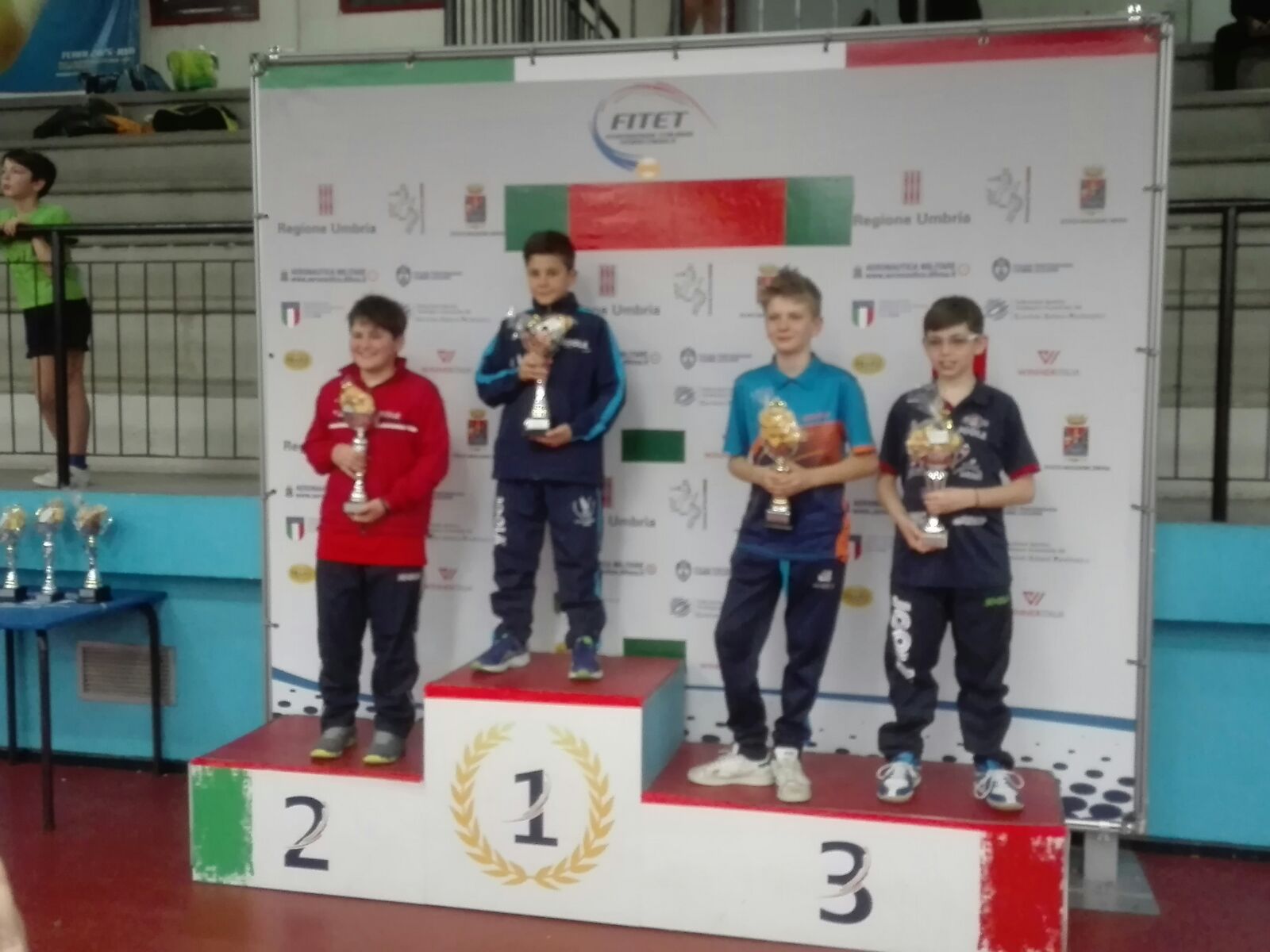 Podio singolare Giovanissimi Terni febbraio 2018