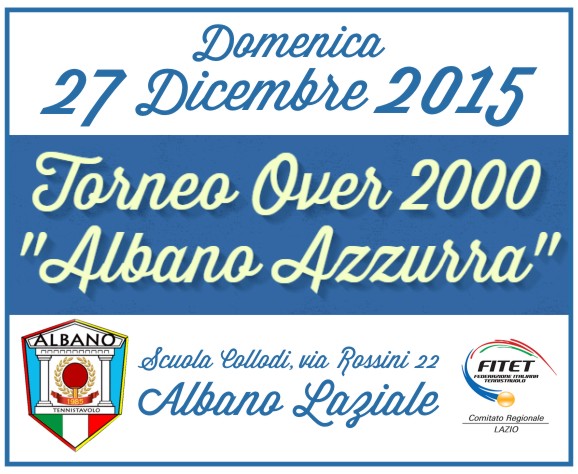 Torneo Natale 2015 Albano
